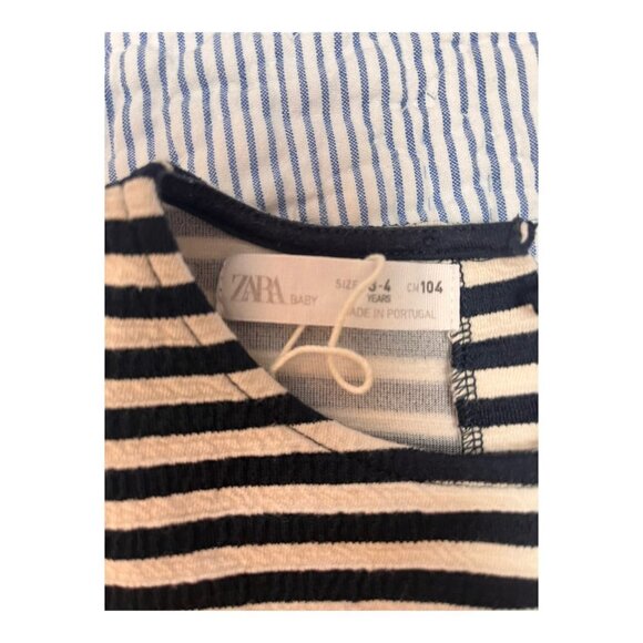 Zara Basic Short Sleeve Striped T Shirt Dress - Picture 3 of 3